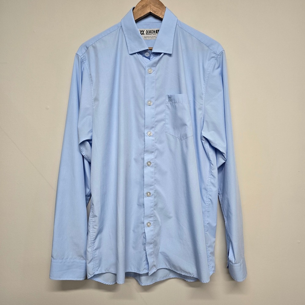 Dixxon Performance Bamboo Series Shirt Mens Large Light Blue D-Lux Workwear